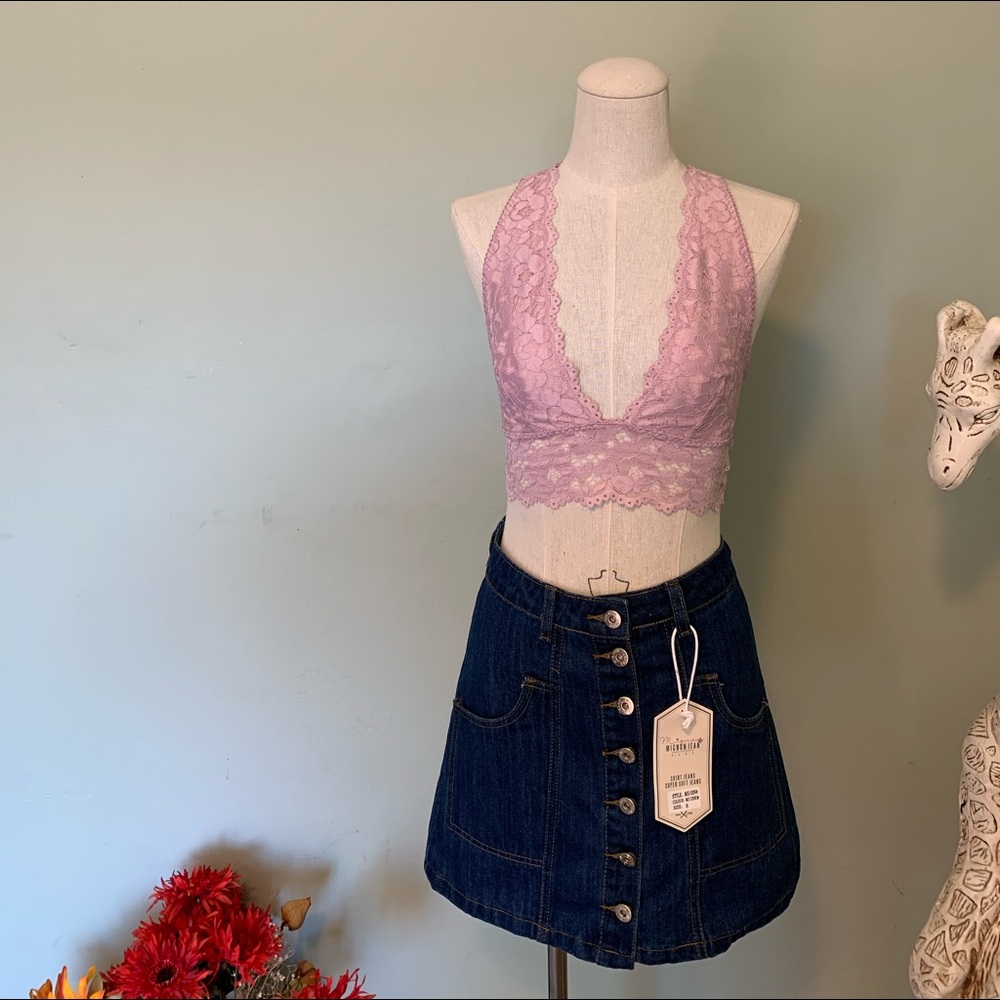 Navy blue Jean skirt